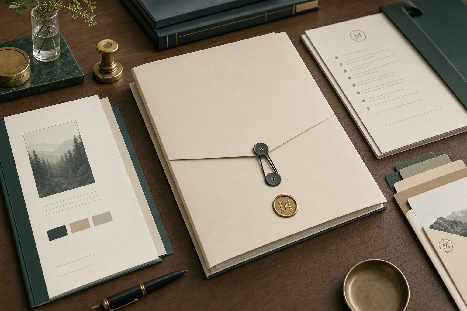 Rights submission packet with manuscript materials, authorization checklist, and sealed folder